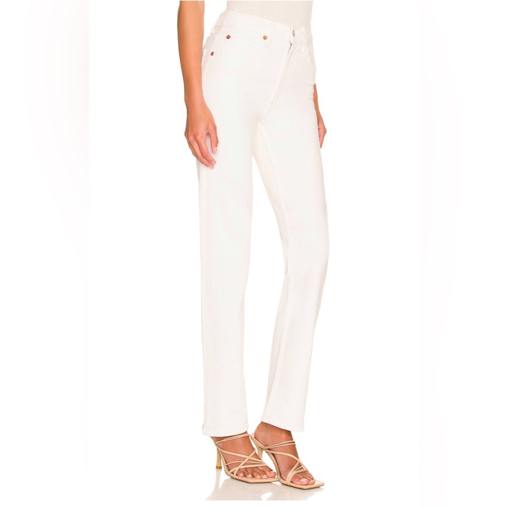 RE/DONE Originals 70's Straight leg denim jeans in Vintage White size 24 EUC - Picture 2 of 15
